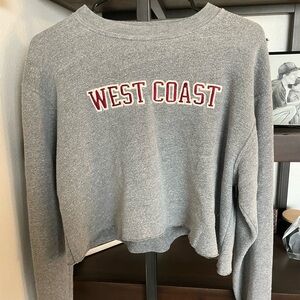 Brandy Melville Gray West Coast Sweatshirt
